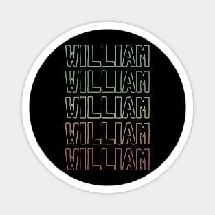 William Name Pattern Magnet